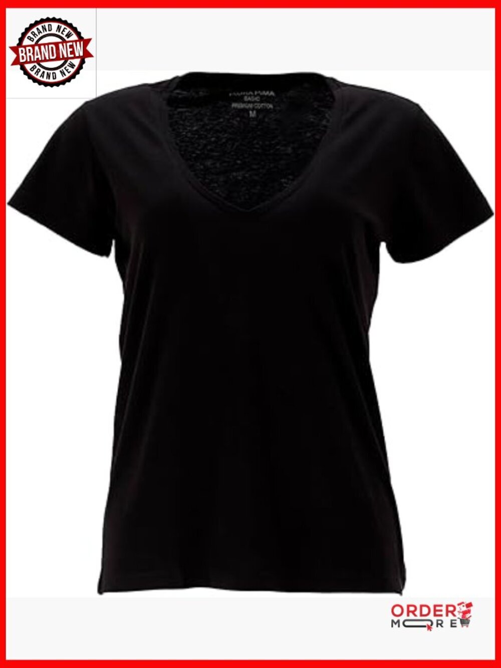 Women's Peruvian Cotton V-Neck Tee - Soft & Breathable